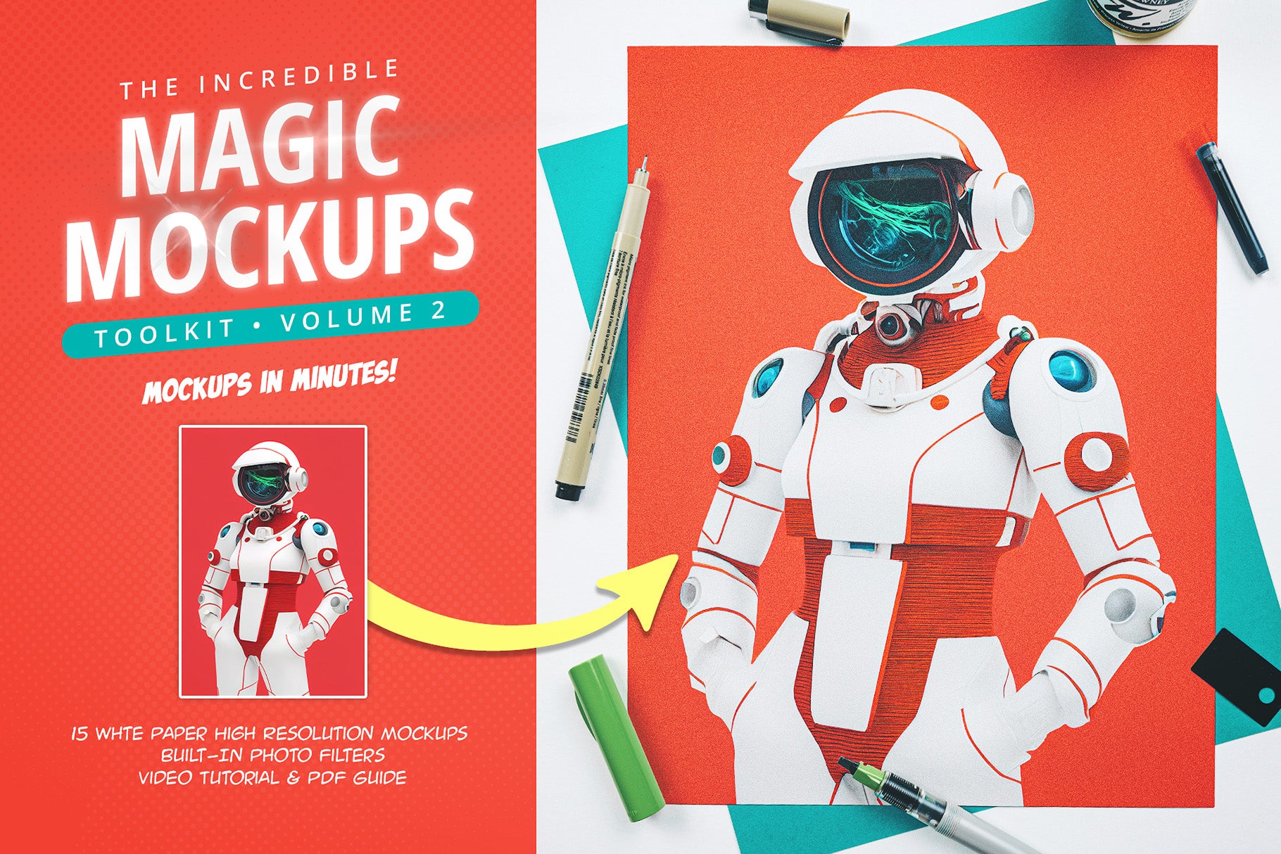 Incredible Magic Mockups Vol 2 - White Paper Collection