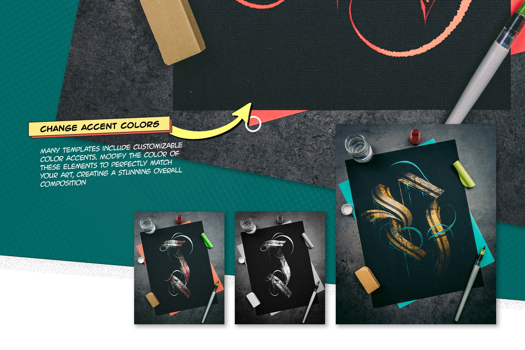 Incredible Magic Mockups Vol 1 - Black Paper Collection