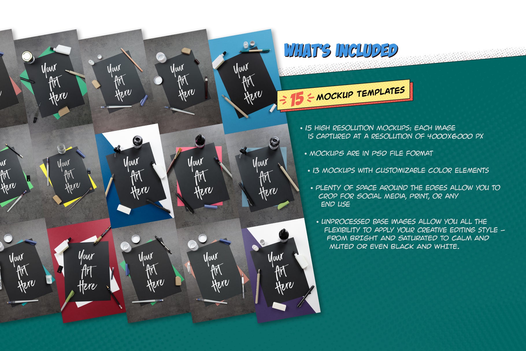 Incredible Magic Mockups Vol 1 - Black Paper Collection