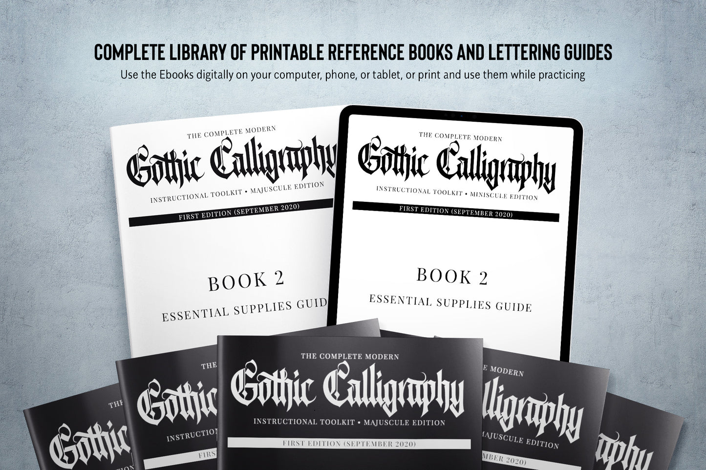 The Modern Gothic Calligraphy Instructional Toolbox (Uppercase Alphabet Edition)
