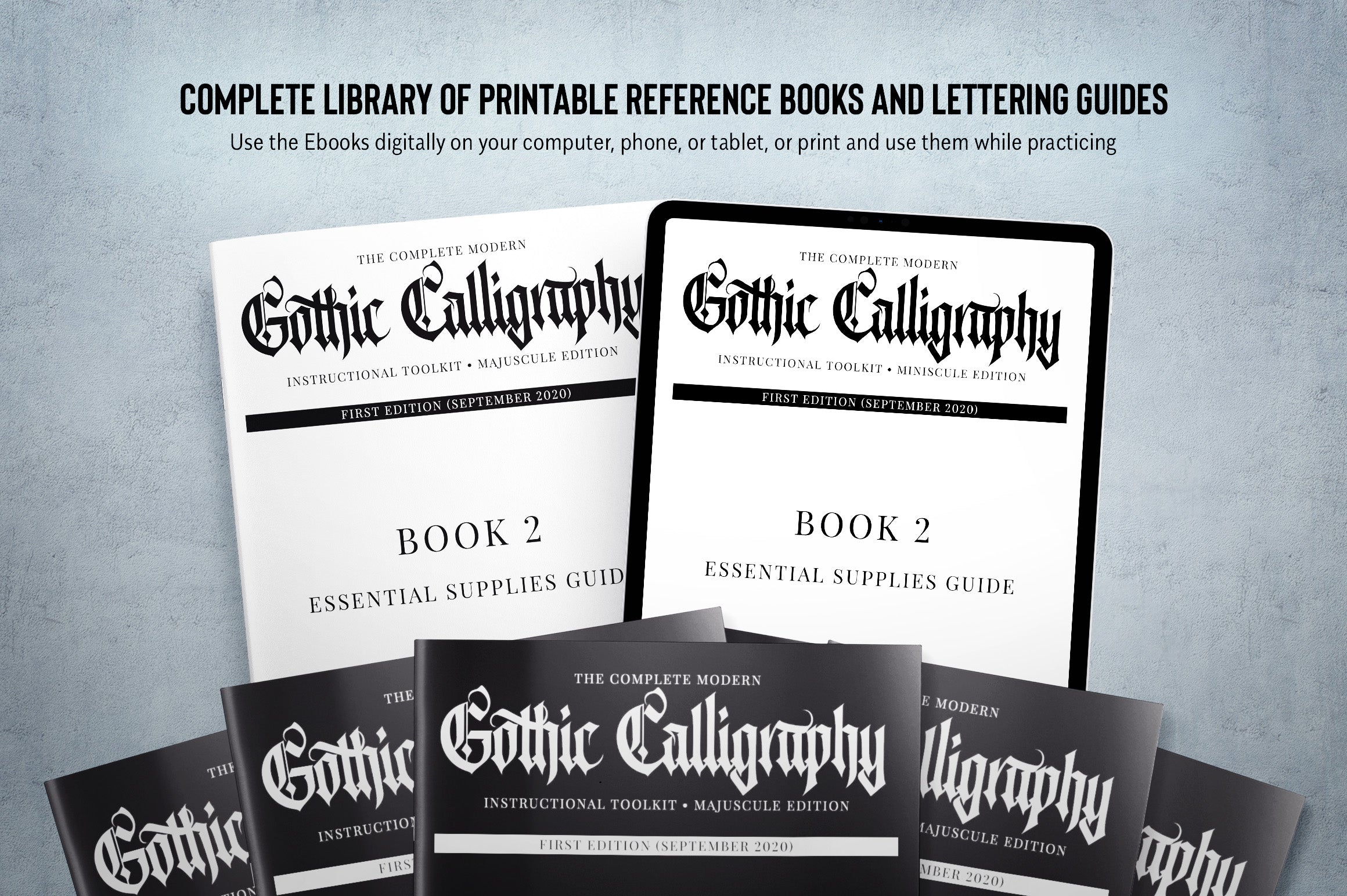 The Modern Gothic Calligraphy Instructional Toolbox (Uppercase Alphabet Edition)