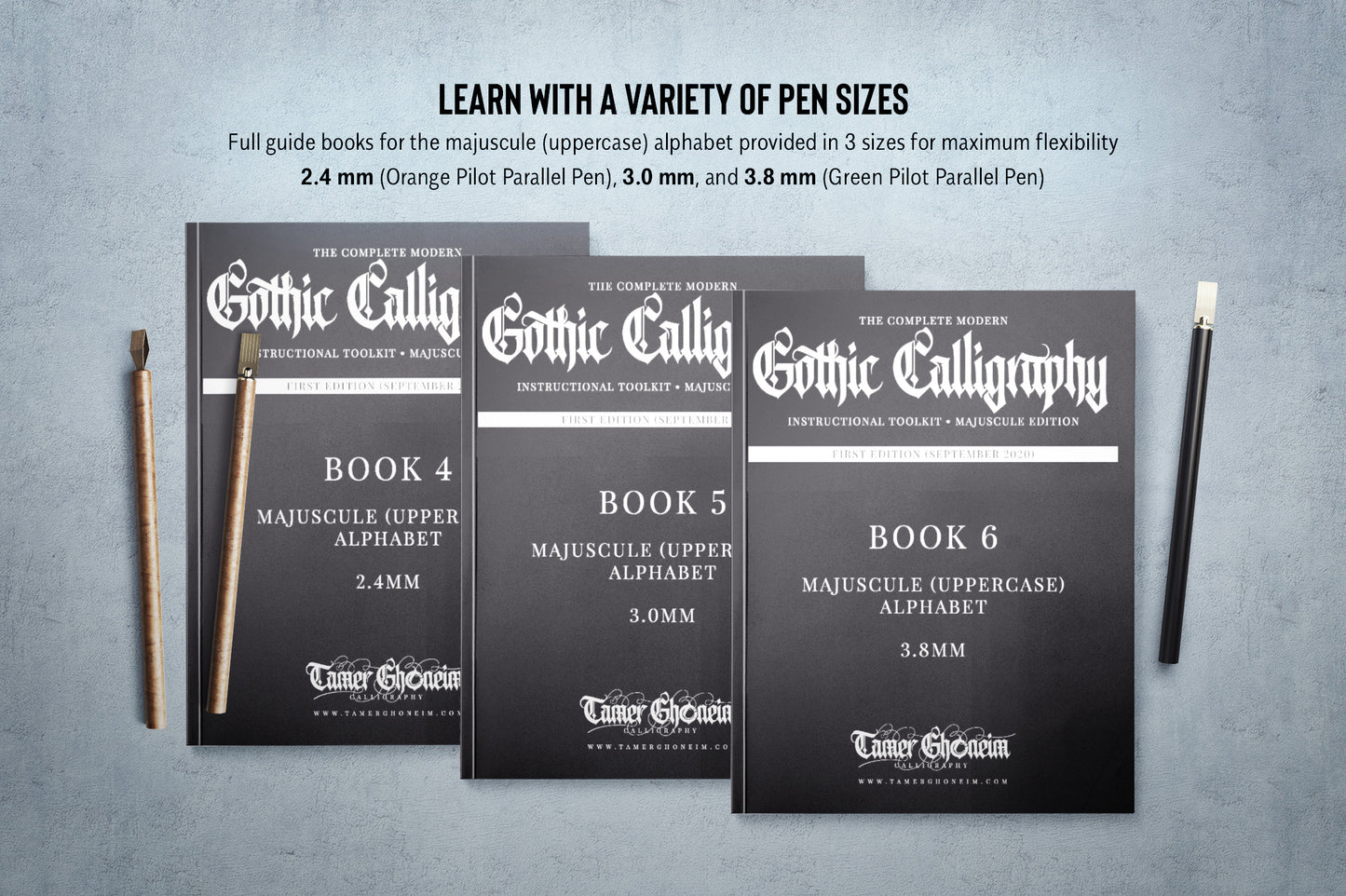 The Modern Gothic Calligraphy Instructional Toolbox (Uppercase Alphabet Edition)