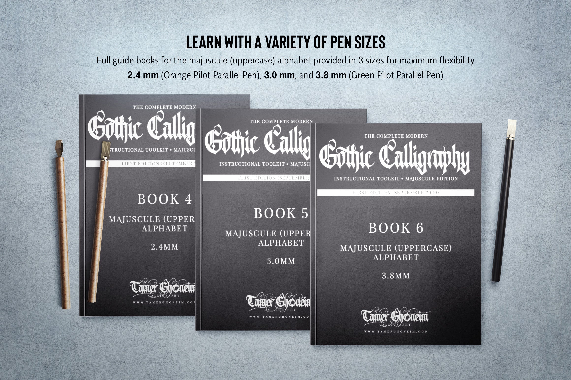 The Modern Gothic Calligraphy Instructional Toolbox (Uppercase Alphabet Edition)