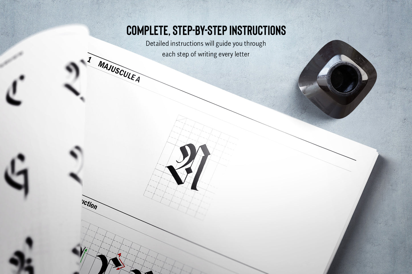 The Modern Gothic Calligraphy Instructional Toolbox (Uppercase Alphabet Edition)