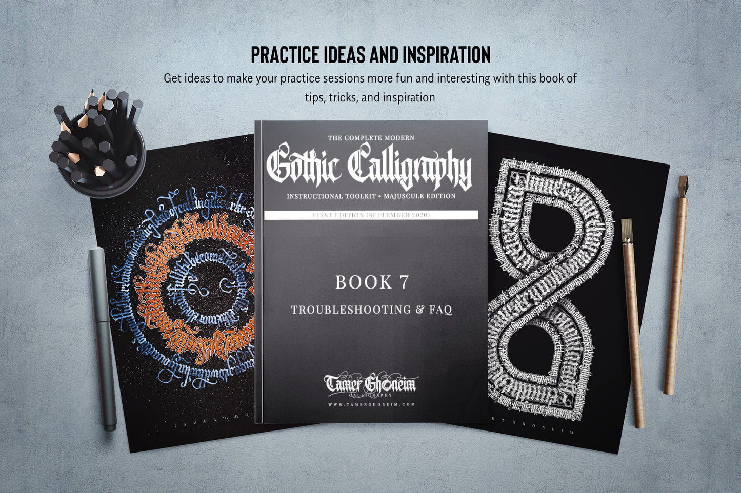 The Modern Gothic Calligraphy Instructional Toolbox (Uppercase Alphabet Edition)