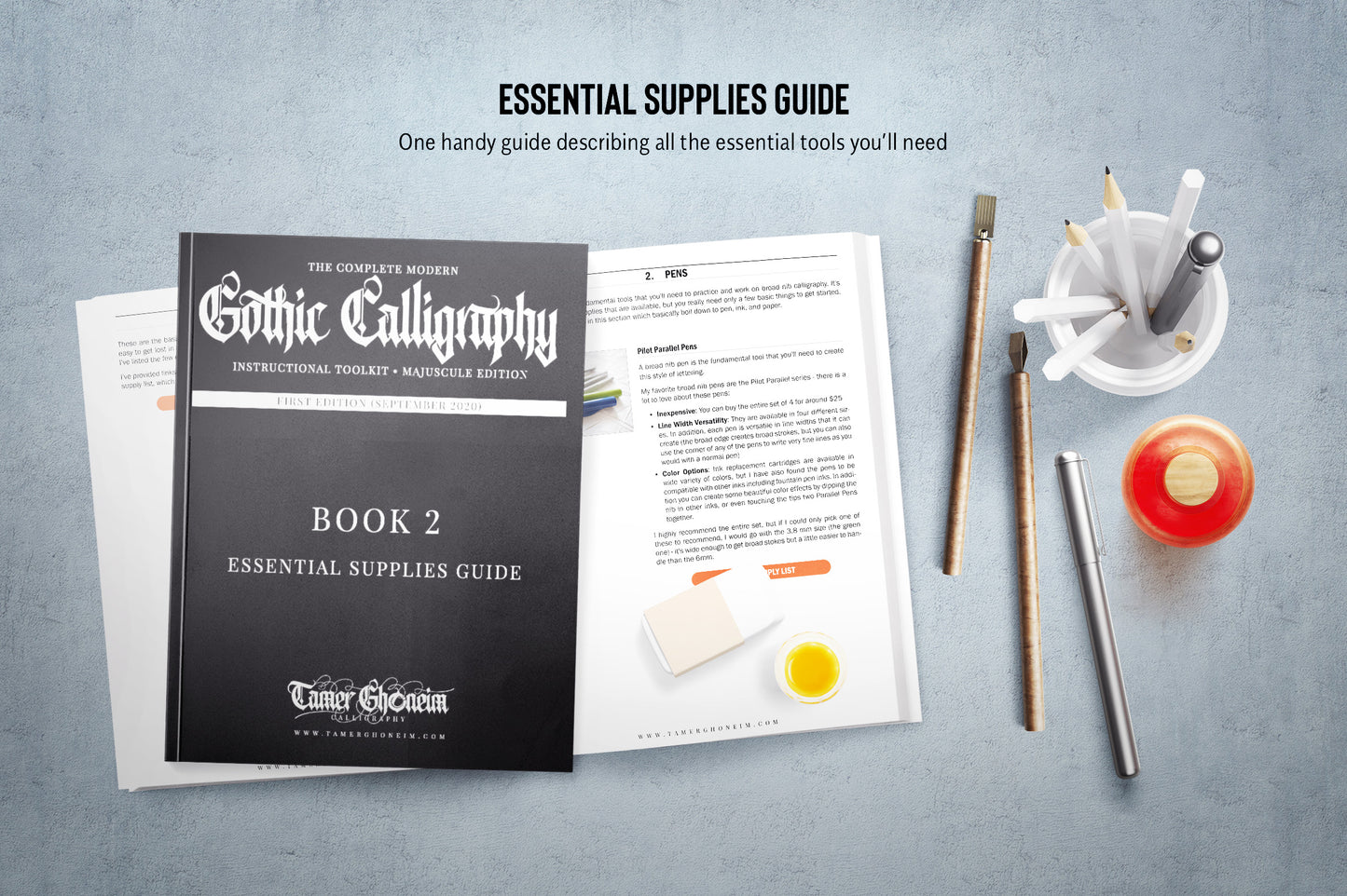 The Modern Gothic Calligraphy Instructional Toolbox (Uppercase Alphabet Edition)