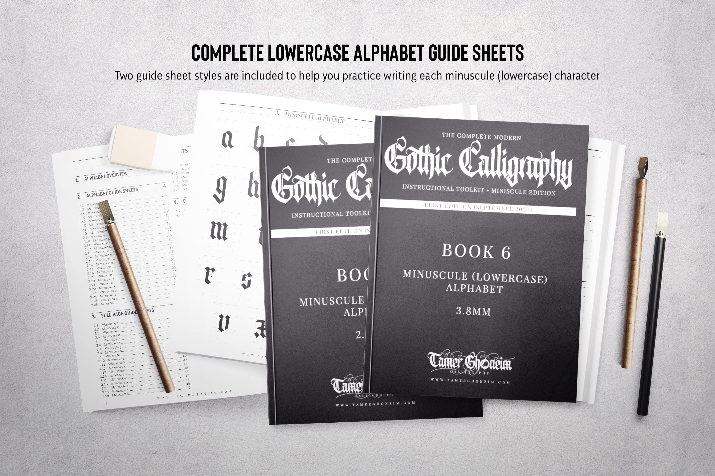The Modern Gothic Calligraphy Instructional Toolbox (Lowercase Alphabet Edition)