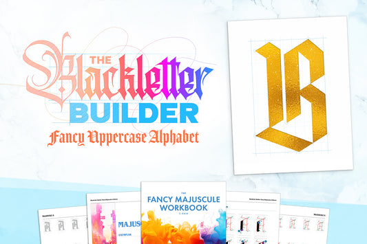 Blackletter Builder Fancy Uppercase Alphabet