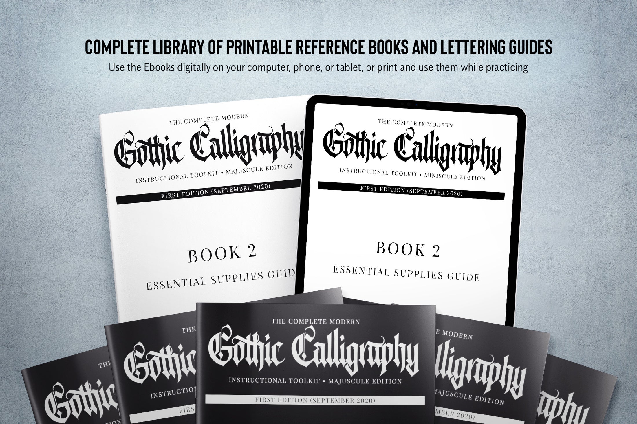 The Modern Gothic Calligraphy Instructional Toolbox Uppercase Alphabe