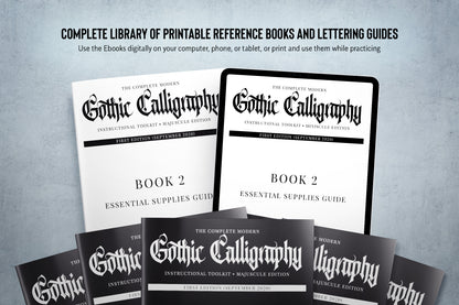 The Modern Gothic Calligraphy Instructional Toolbox (Uppercase Alphabet Edition)