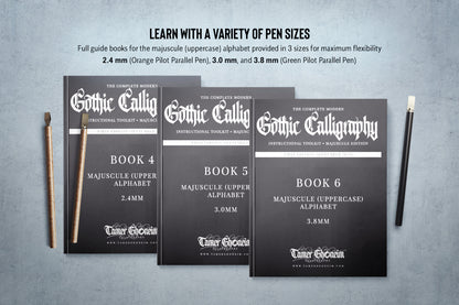 The Modern Gothic Calligraphy Instructional Toolbox (Uppercase Alphabet Edition)